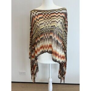 Missoni Poncho Zig Zag Pattern One Size Poncho/Coverup. Multi-color.